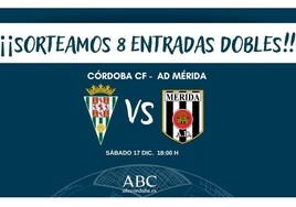 ABC Córdoba te regala ocho entradas dobles para el Córdoba CF - Mérida de este sábado 17