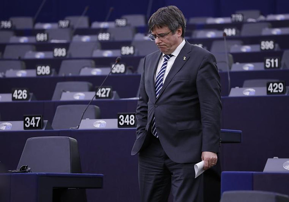 Carles Puigdemont en el Parlamento Europeo