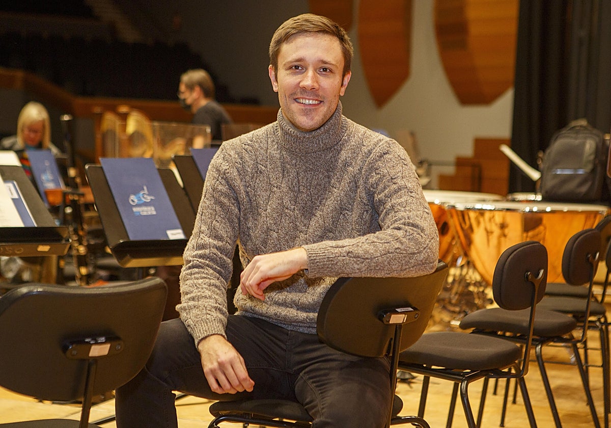 González Monjas, tras uno de los ensayos de la pasada semana con la OSG