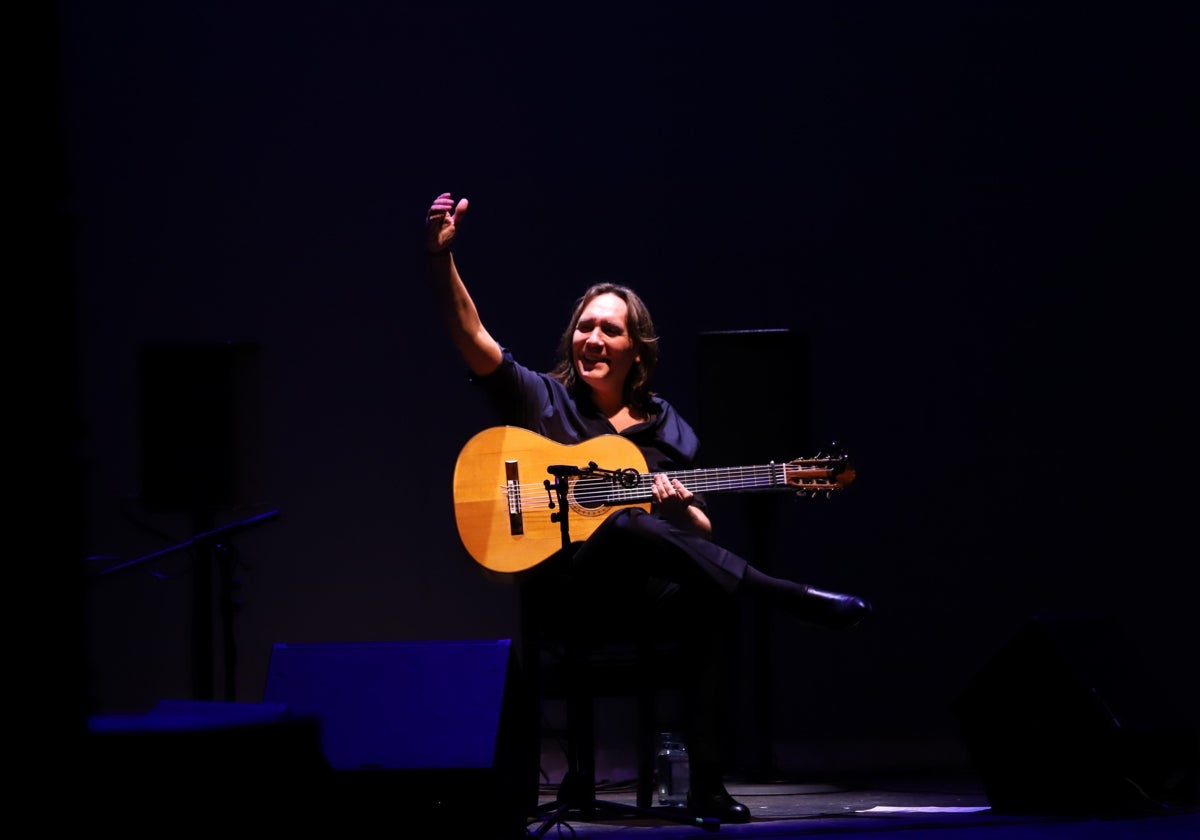 El guitarrista, durante su recital