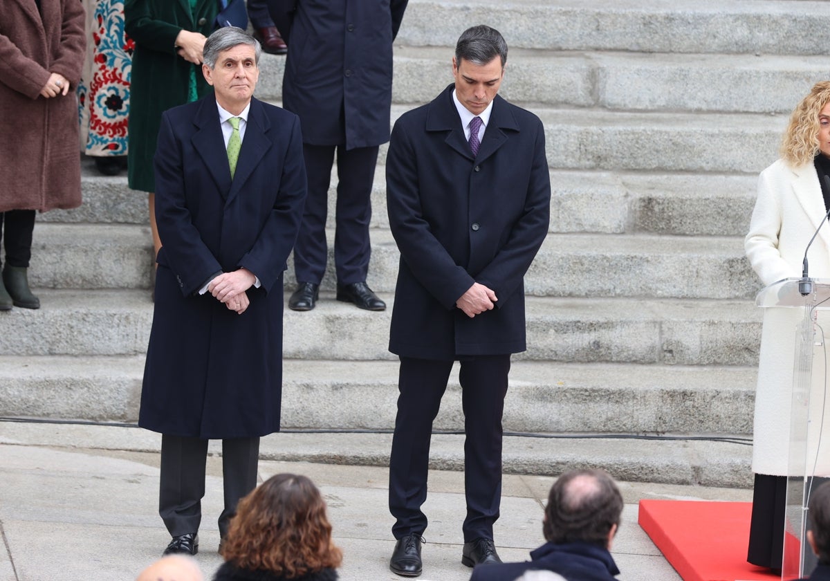 Sánchez y el presidente del TC, Trevijano, el pasado 6 de diciembre