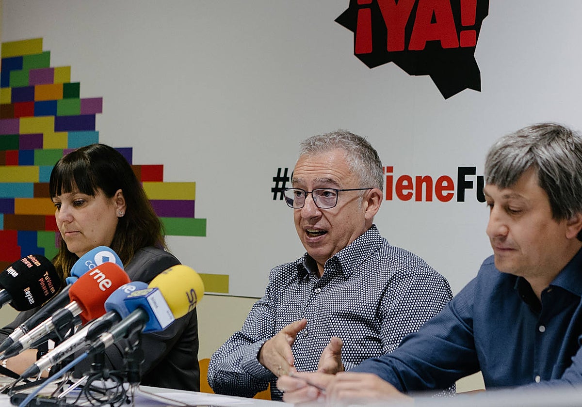 Los tres procuradores de Soria ¡Ya!, en una imagen de archivo