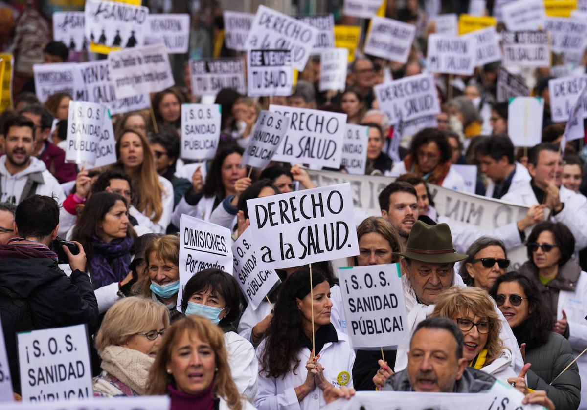 Manifestación de médicos en Madrid