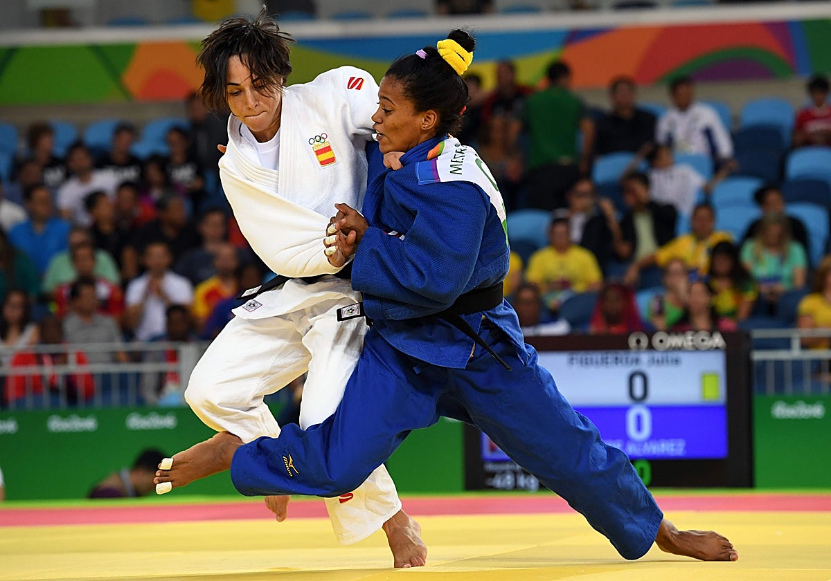 Julia Figueroa durante su actuación en los Juegos Olímpicos