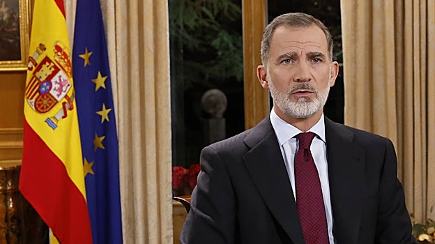 El mensaje navideño de Felipe VI fue grabado en el Salón de Audiencias del Palacio de la Zarzuela
