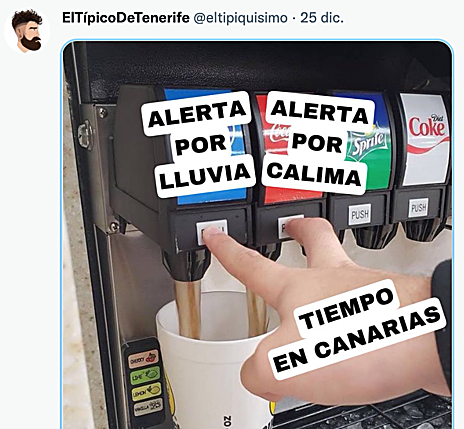 Imagen secundaria 1 - Memes del tiempo en Canarias