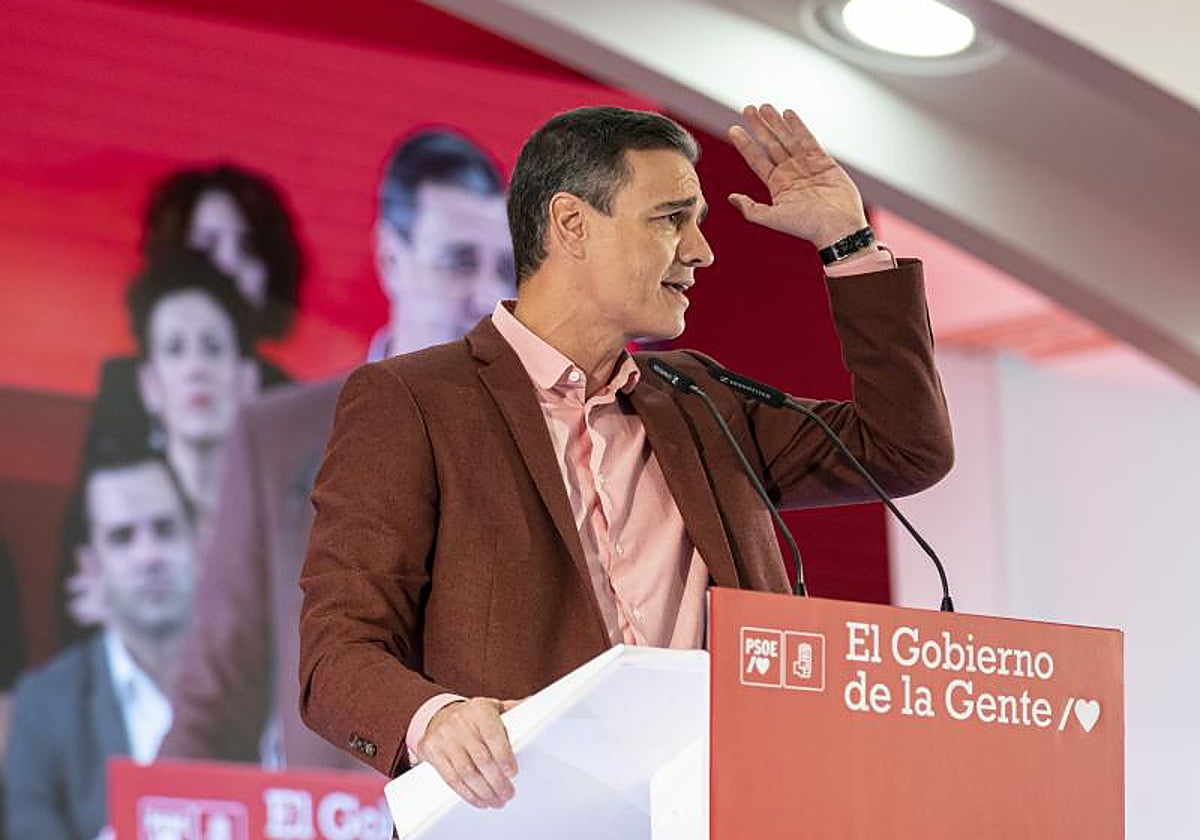 El presidente del Gobierno, Pedro Sánchez, en Valencia.
