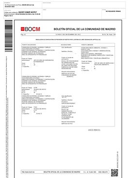 Imagen - Libre designación en la Consejería de Economía: El Boletín oficial de la Comunidad de Madrid del 5 de diciembre -izqda.- publicó el nombramiento de libre designación de Montserrat Pacheco, que lo comunicó al Ayuntamiento de Valdemoro cuatro días después