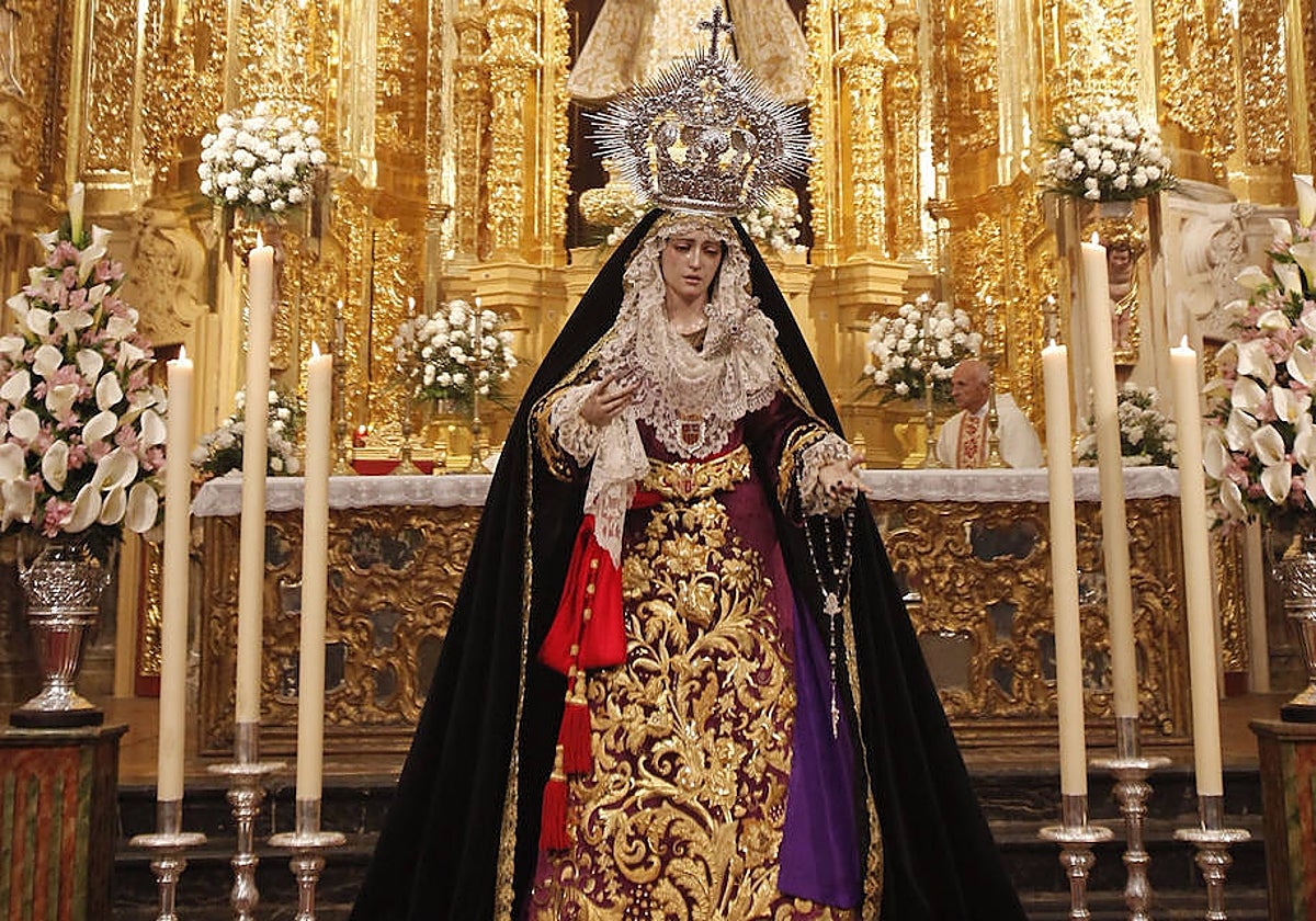 La Virgen de la Quinta Angustia, en su iglesia de la Merced