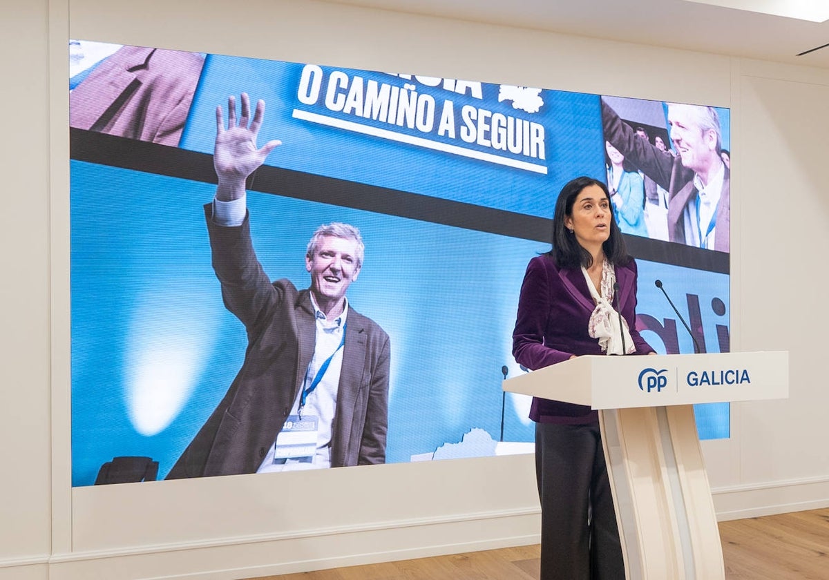 Paula Prado (PPdeG), este viernes en rueda de prensa