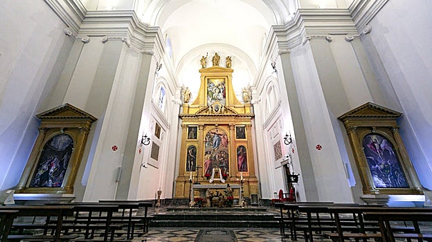 Iglesia del convento de Santo Domingo el Antiguo, con los retablos del Greco