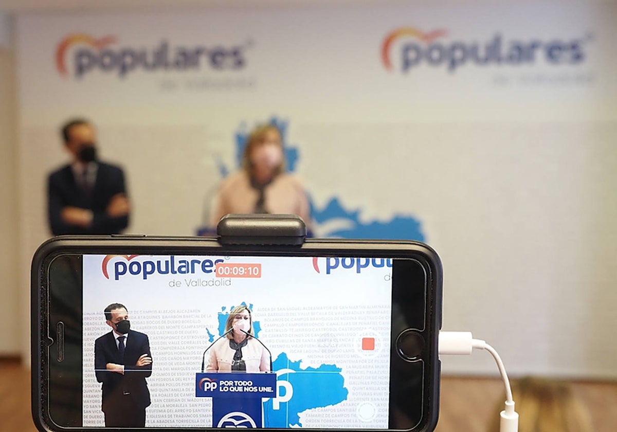 Del Olmo e Íscar durante una rueda de prensa, en una imagen de archivo