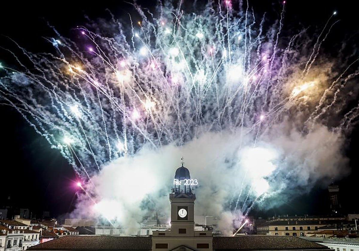 Celebración de la entrada del nuevo año en la Puerta del Sol de Madrid