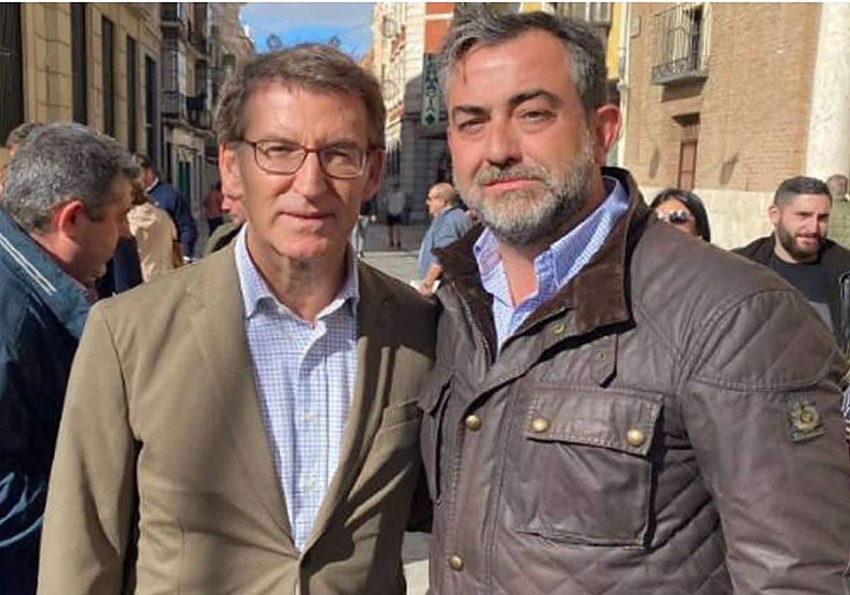 Jaime Celada, con el líder del PP, Alberto Núñez Feijóo