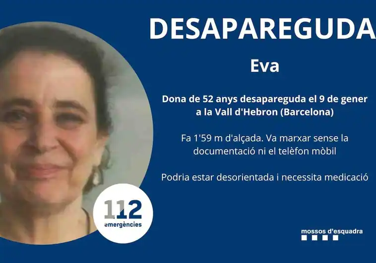 Localizada sana y salva la mujer de 52 años desaparecida en Barcelona