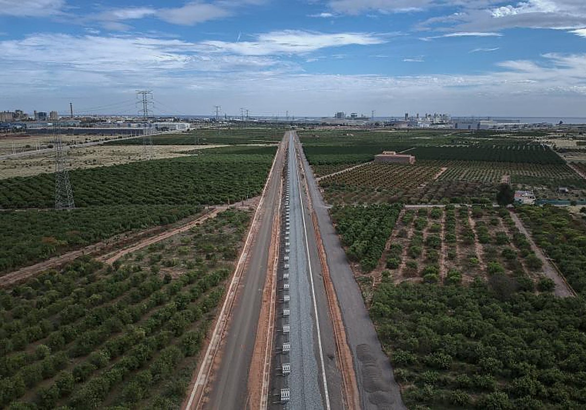 Vista aérea de los terrenos de Parc Sagunt II donde se construirá la fábrica de baterías de Volskwagen