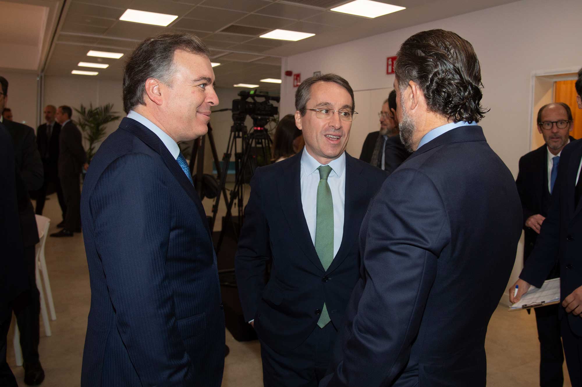 Francisco Botas, Héctor Flórez y Juan Carlos Escotet