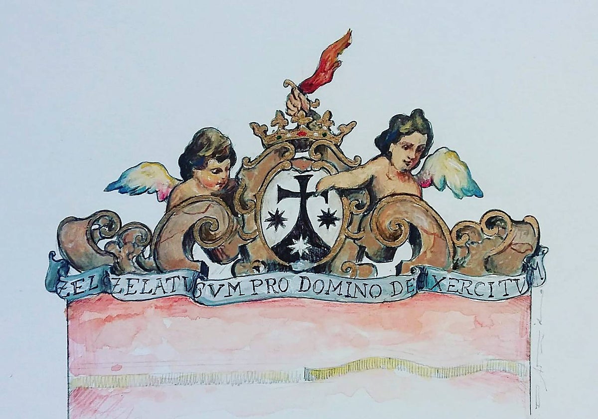 Boceto del dosel de cultos