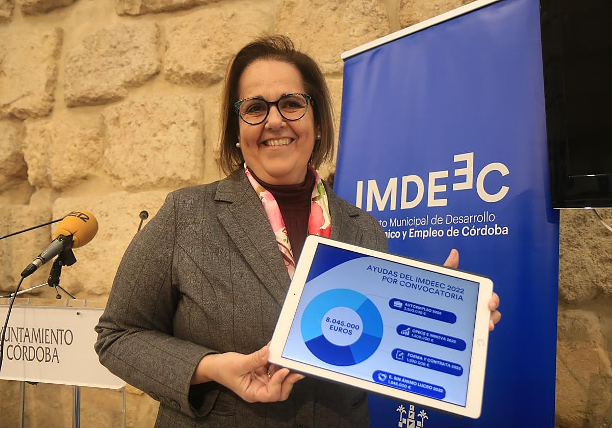 La presidenta del Imdeec, Blanca Torrent, este miércoles en Capitulares