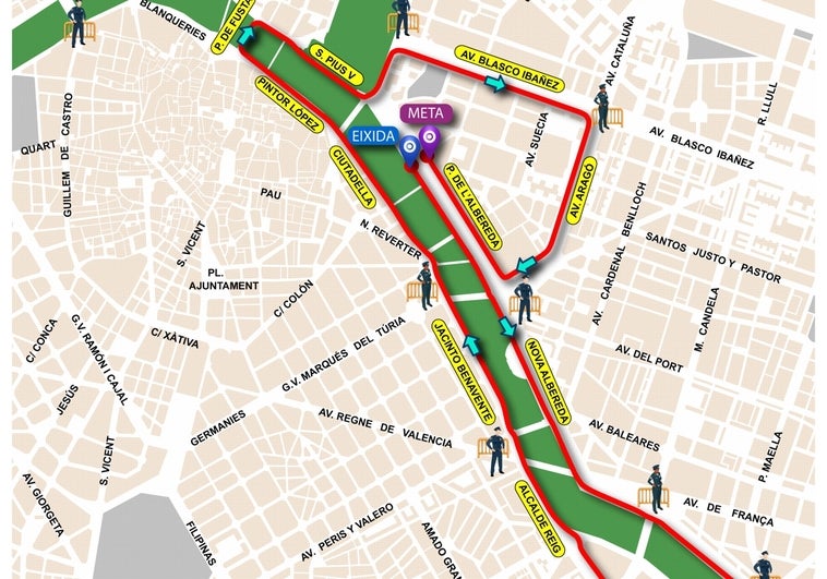 Calles cortadas en Valencia el domingo 15 de enero por el desfile de las Magas de Enero y carreras populares