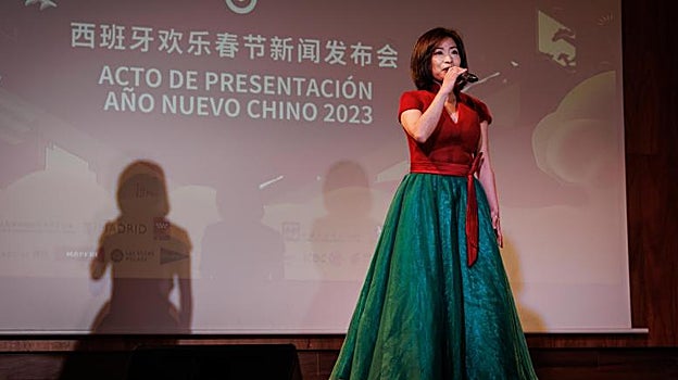 Actuación musical durante el acto organizado por la Embajada china en España