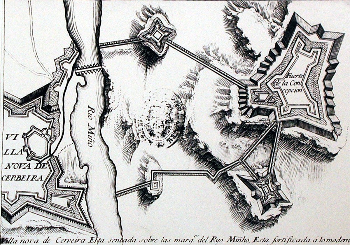 Plano de las fortificaciones de Vila Nova de Cerveira, de 1663-68