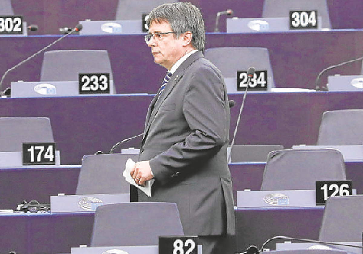 Carles Puigdemont, en el Parlamento Europeo