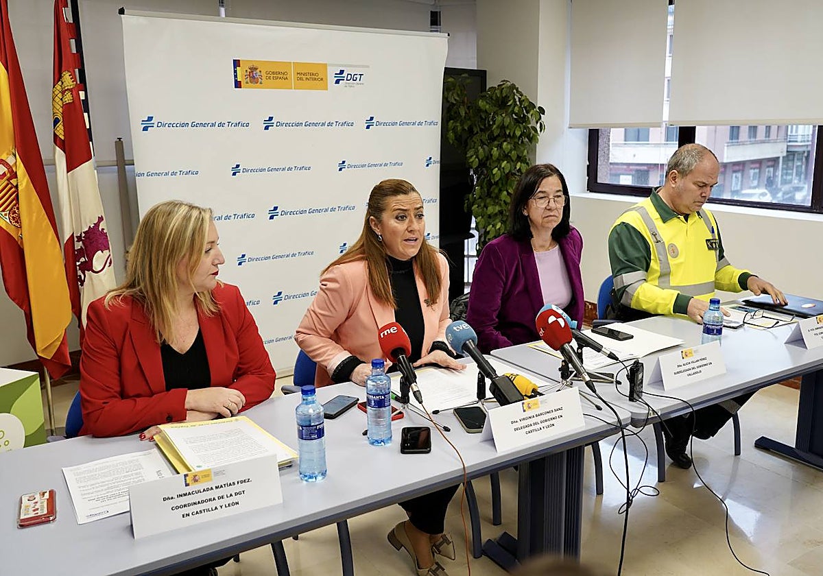 La delegada del Gobierno en Castilla y León, Virginia Barcones, presenta el balance provisional de siniestralidad vial del año 2022 en la Comunidad