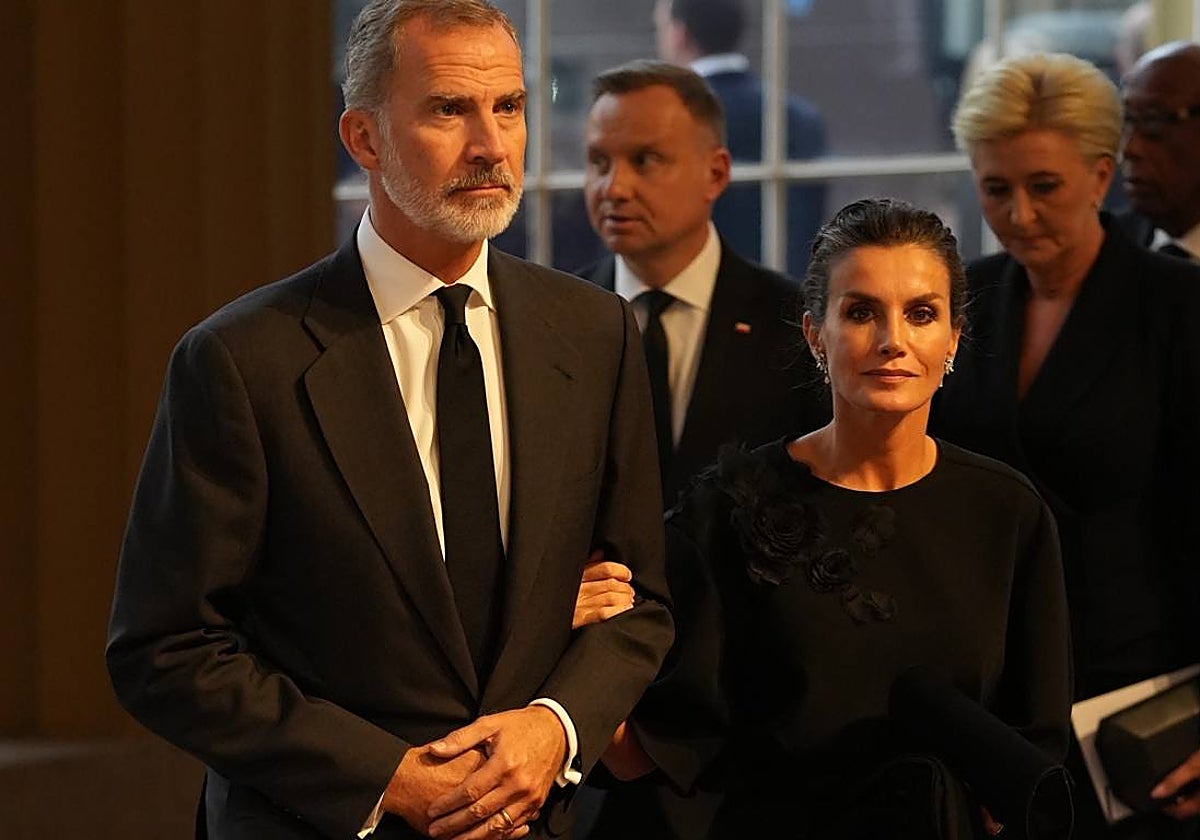 Los Reyes, en el funeral de Isabel II en Londres el pasado 19 de septiembre