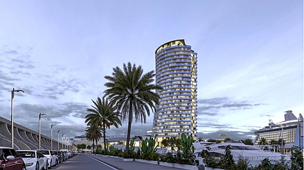 Recreación del proyecto en el dique de Levante del Puerto