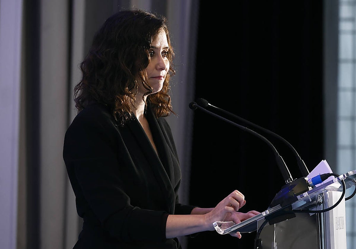 La presidenta de la Comunidad de Madrid, Isabel Díaz Ayuso
