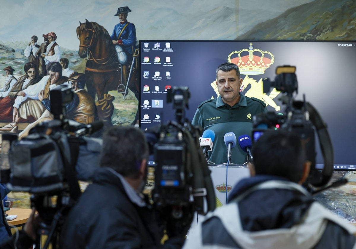 Imagen del agente de la Guardia Civil Francisco Garrido este lunes en rueda de prensa