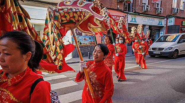 El tradicional desfile del dragón