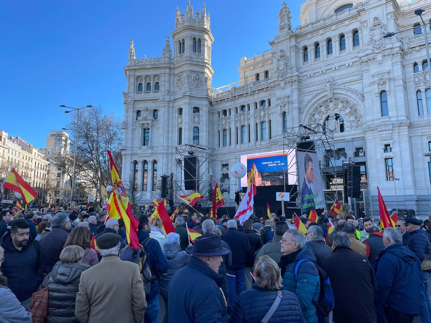 Vista de Cibeles antes de la protesta
