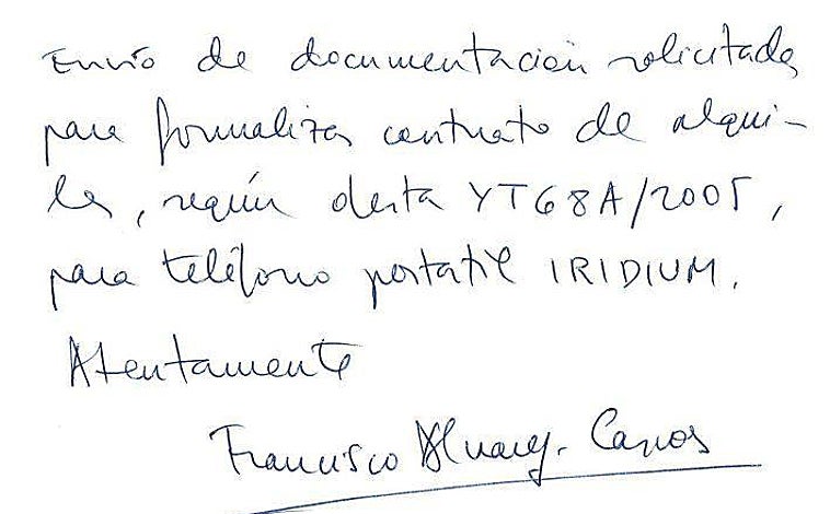 Imagen - Documento de Aqualium firmado por Álvarez-Cascos