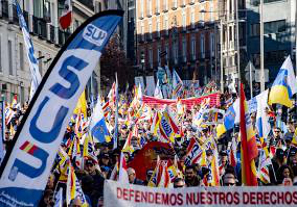 Manifestación de agentes el pasado noviembre en Madrid