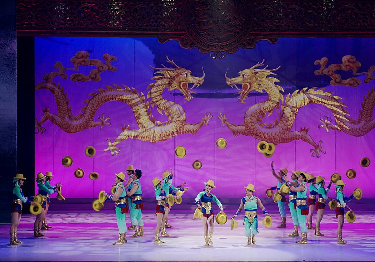 Actuación del Circo Acrobático de China