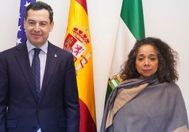 Juanma Moreno se reúne con la embajadora de EEUU en España