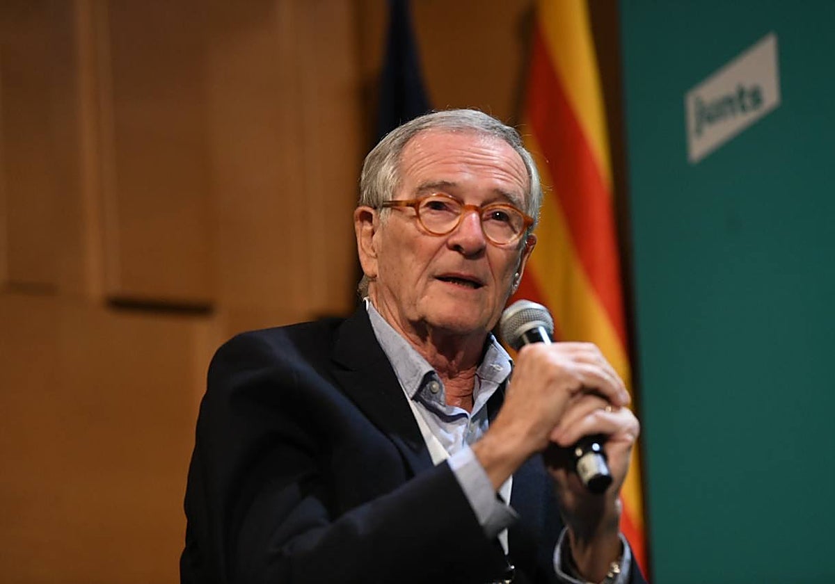 Xavier Trias, hoy, durante la convención municipalista de Junts celebrada en Gerona