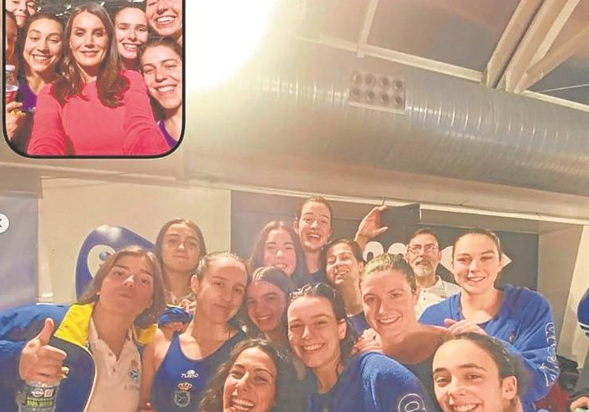 La foto de BeReal de la Reina con las chicas de waterpolo