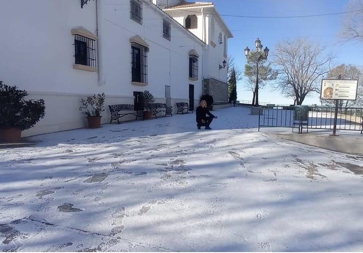 Nieve en la sierra de Cabra