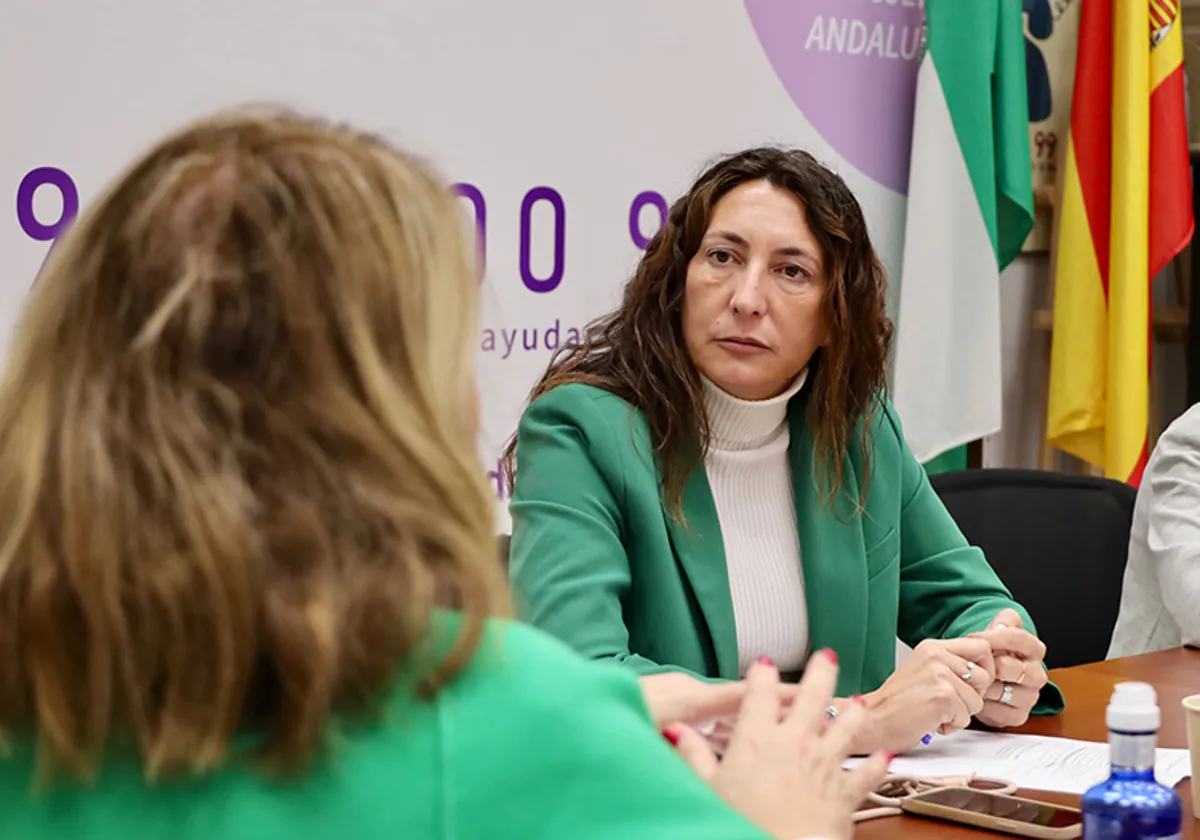 La consejera de Inclusión Social, Loles López, en una reunión con la directora del Instituto Andaluz de la Mujer, Olga Carrión
