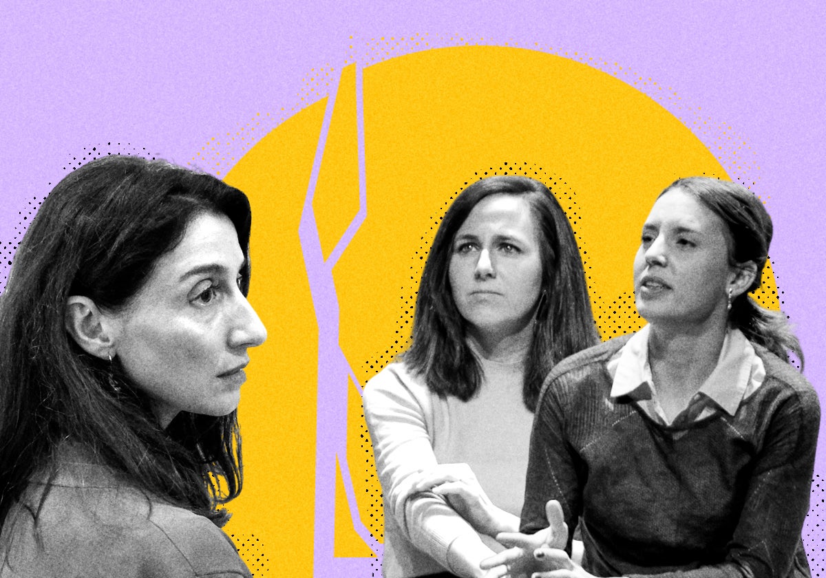 Pilar Llop, Ione Belarra e Irene Montero