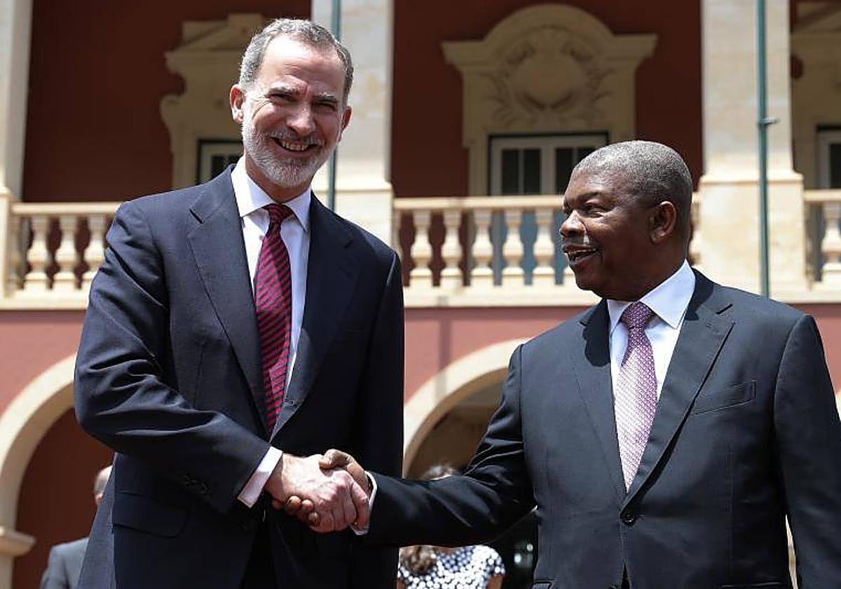El Rey Felipe VI junto al presidente de Angola, Joao Lourenco