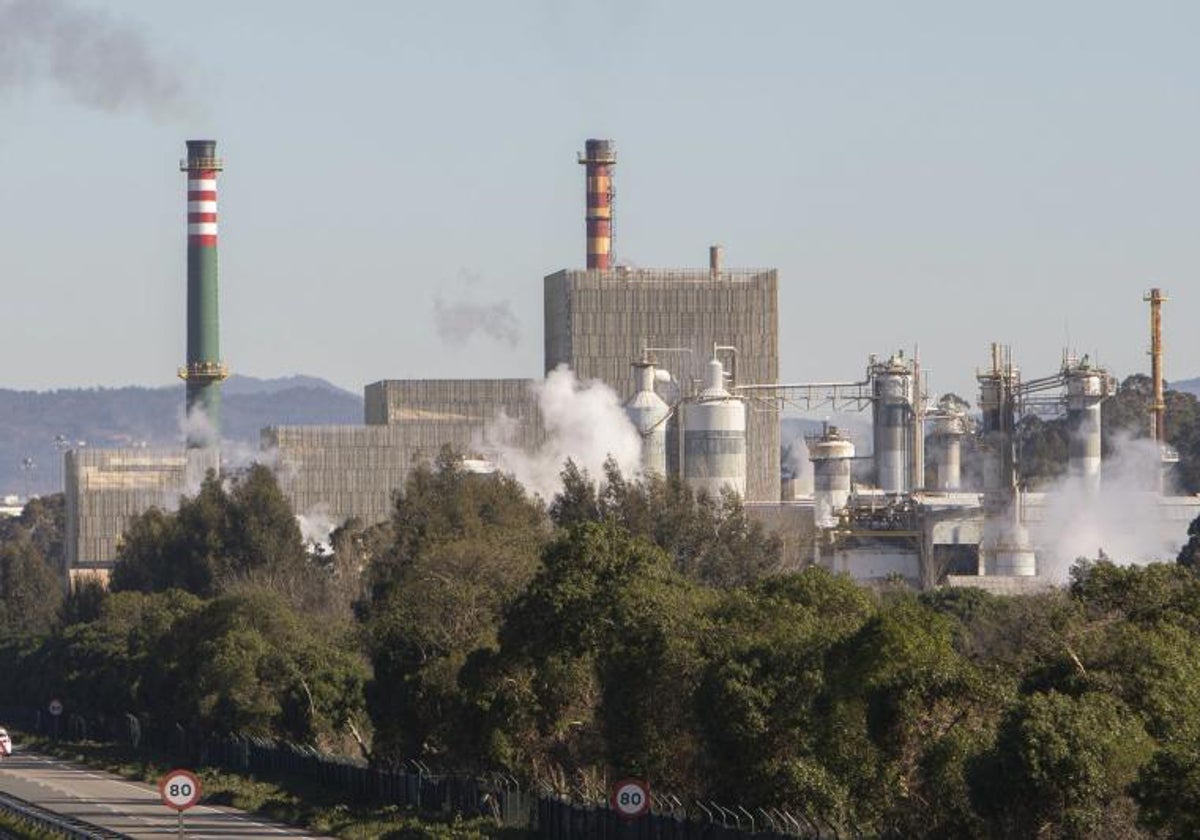 Vista de la planta de Ence en Pontevedra