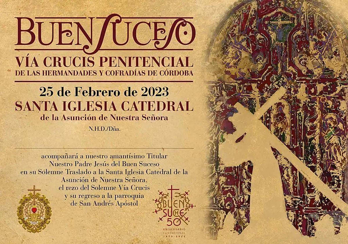 Papeleta de sitio para el Vía Crucis de las hermandades del 25 de febrero