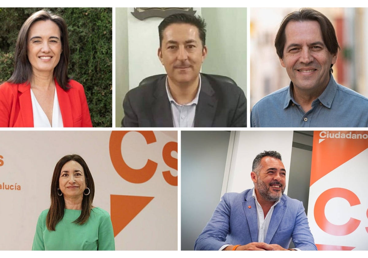 María Jesús Palacios, Juan Luis Santos, Rafael Burgos, Isabel González y Andrés Reche, la nueva cúpula de Cs en Andalucía