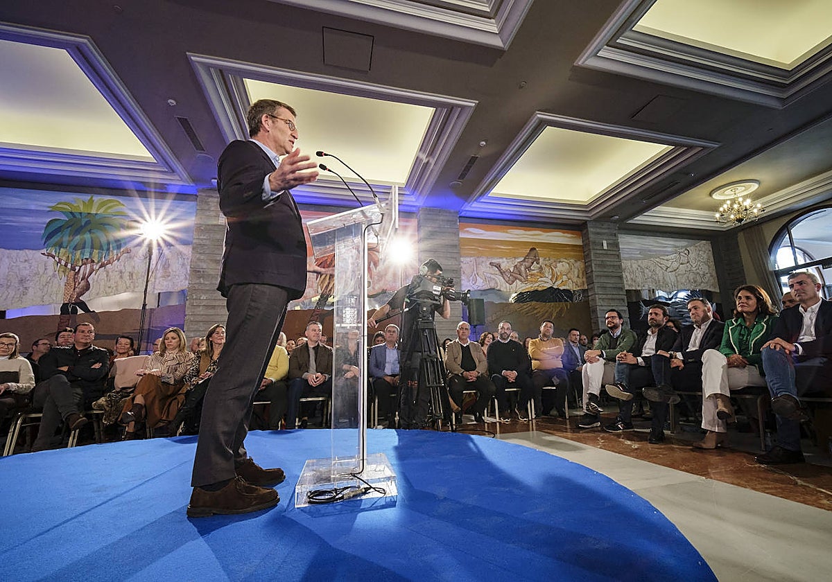 El presidente del Partido Popular, Alberto Núñez Feijoó