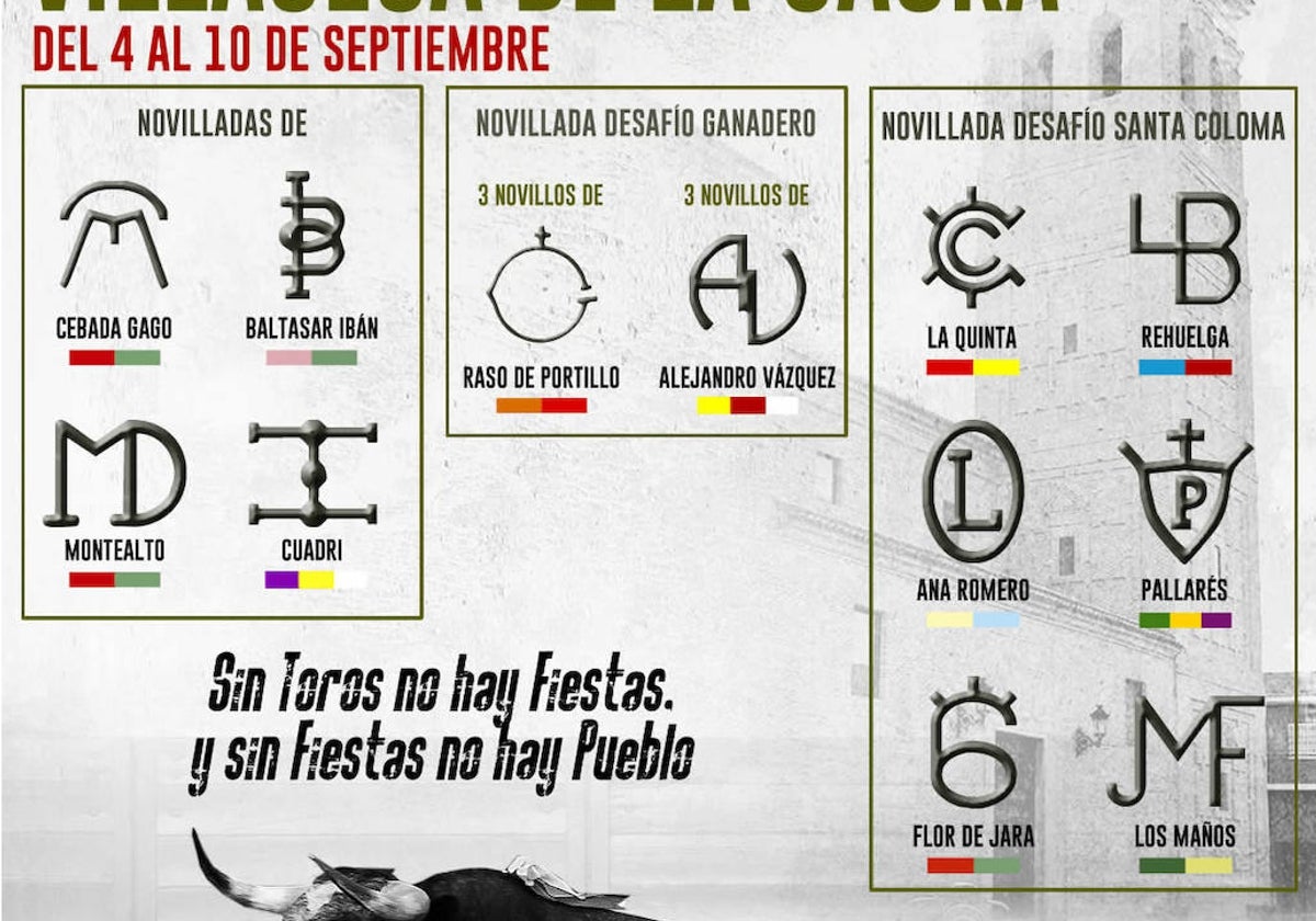 Cartel de las ganaderías que lidiarán en el Alfarero de Oro 2023