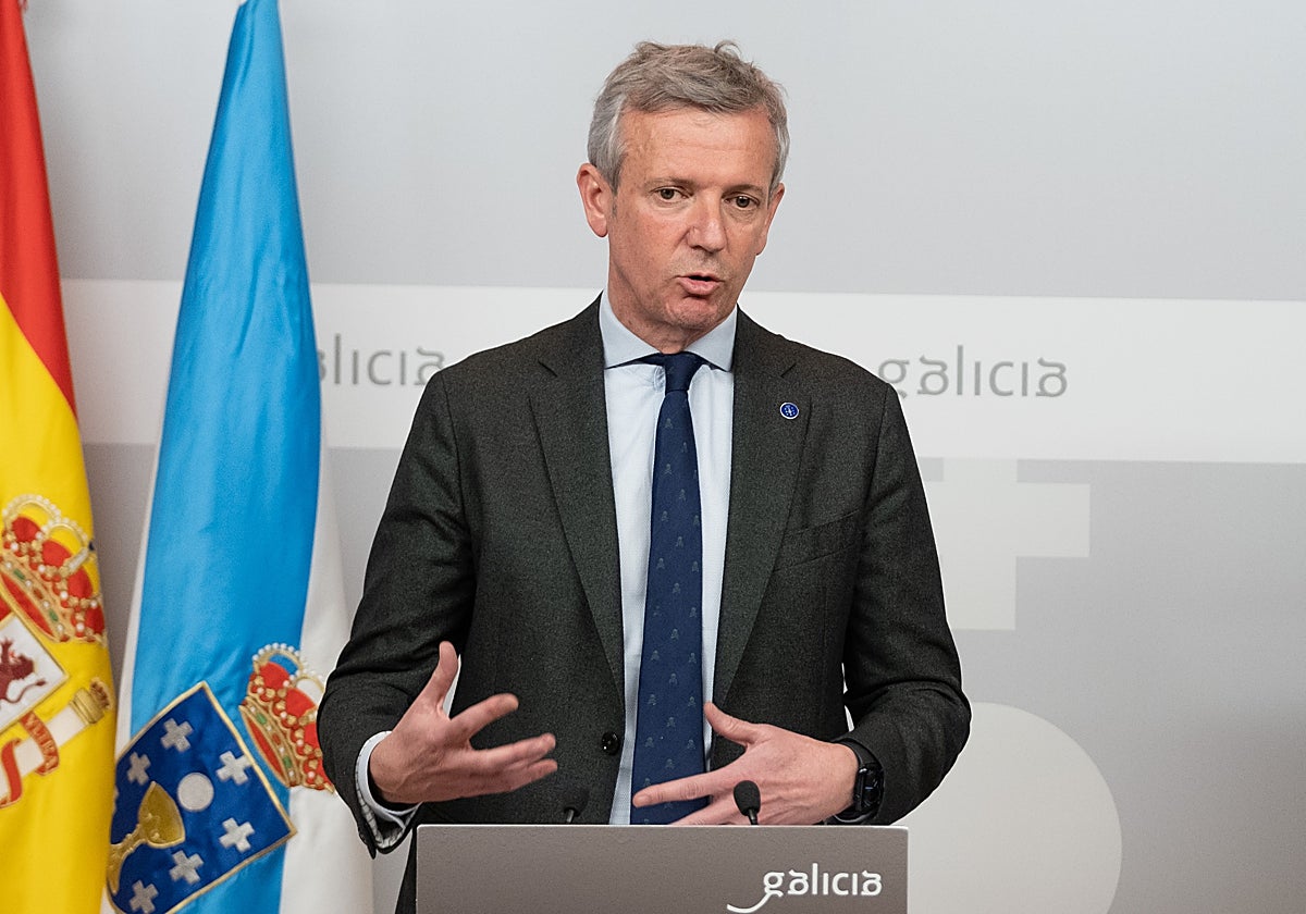 El presidente de la Xunta, Alfonso Rueda, este miércoles